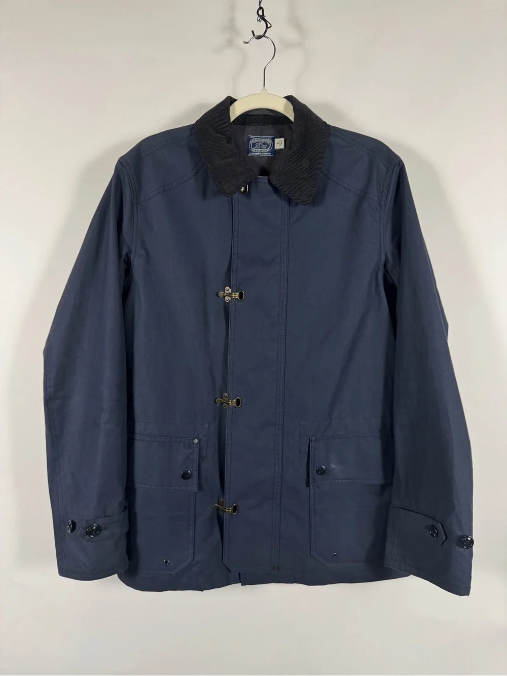 J. Crew Men's S Halley Stevenson Waxed-cotton Fireman Bretton Toggle Jacket Barn